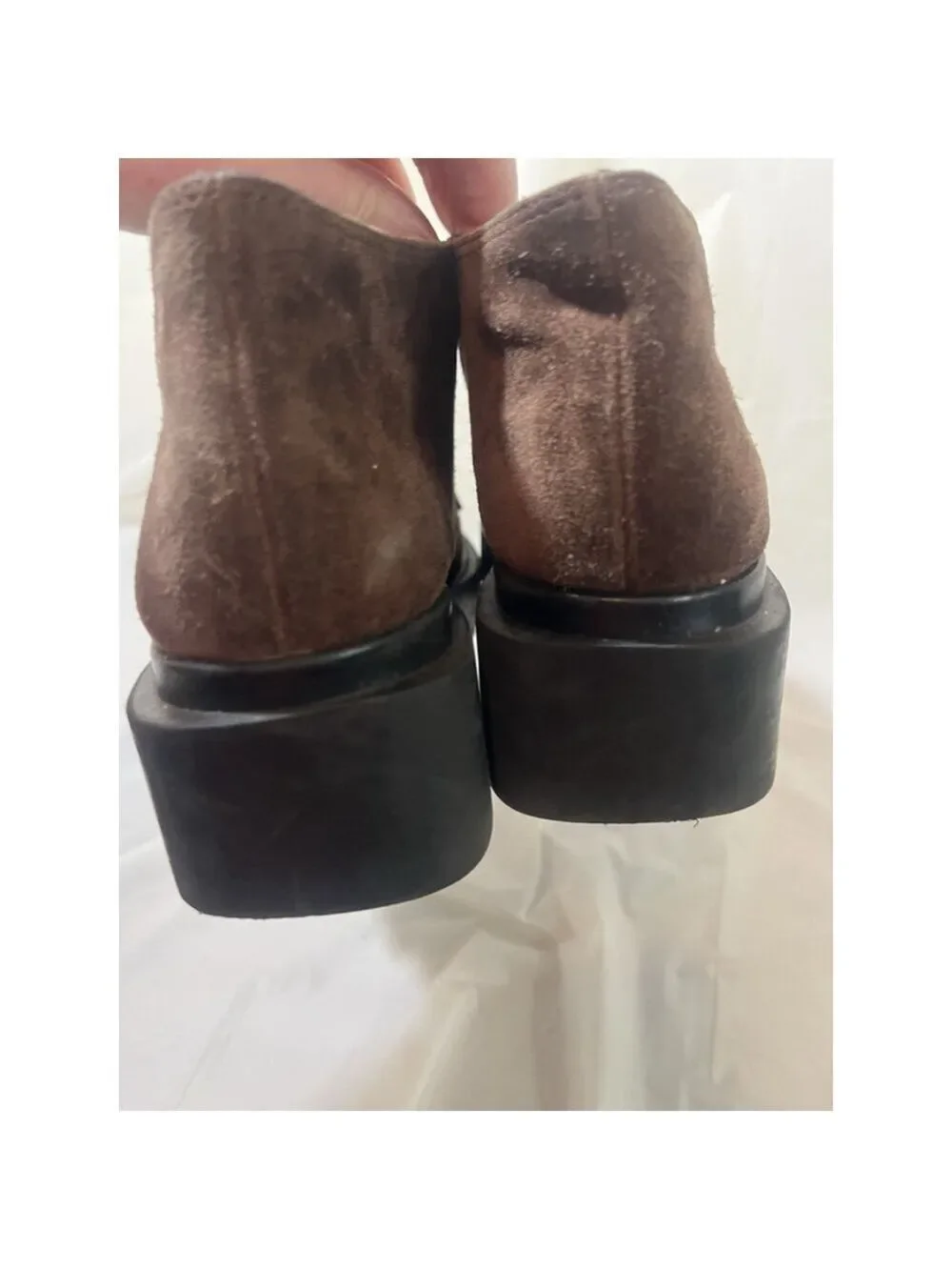 Colin Stuart vintage chunky Platform Loafer Brown Suede Y2K 90's